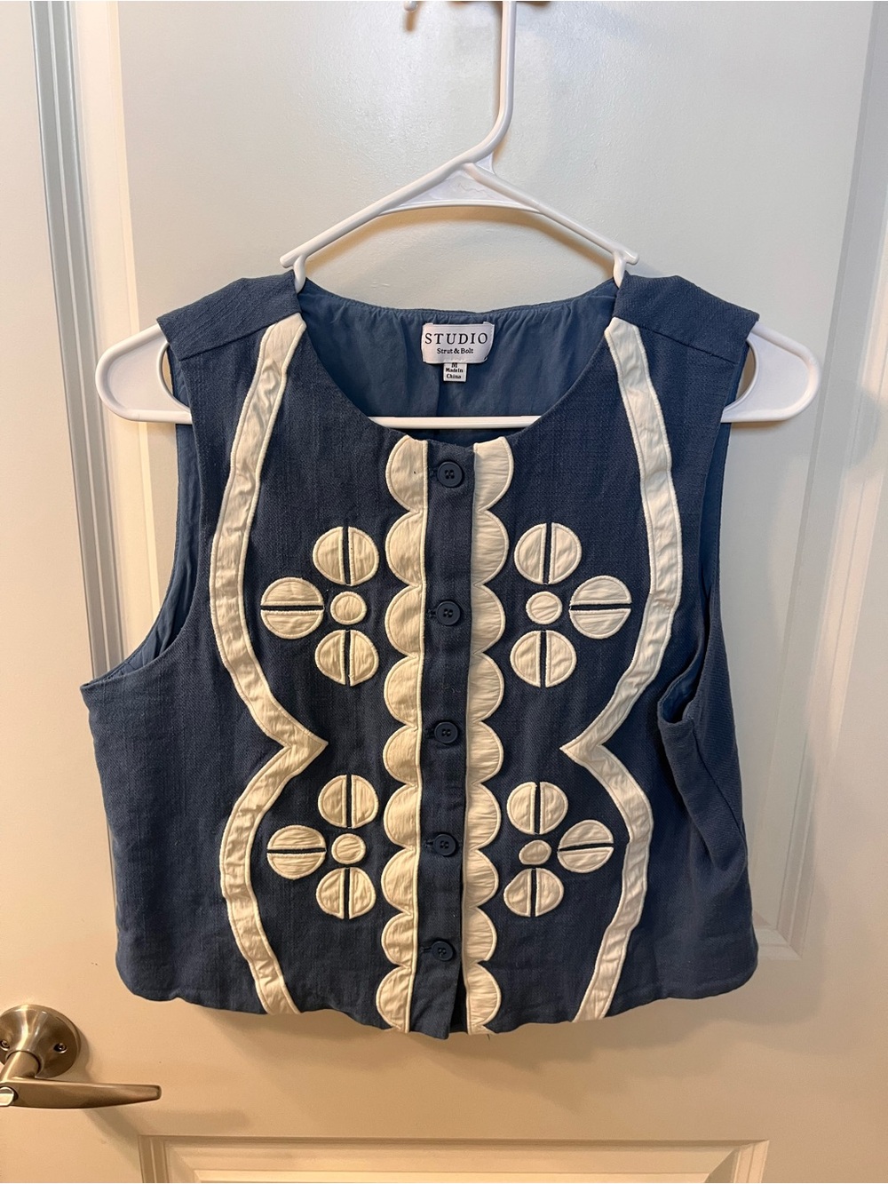 Blue dressy blouse
